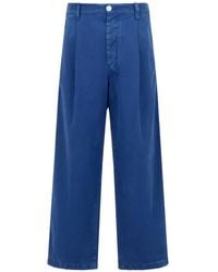 Marni - Cotton Wide-Leg Trousers - Lyst