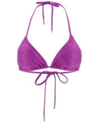 Goldbergh - Velora Crystal-Embellished Bikini Top - Lyst