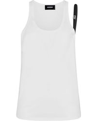 DSquared² - Icon Strap-detailed Tank Top - Lyst