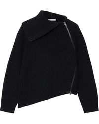 AllSaints - Cleo Asymmetric Zip-Up Sweater - Lyst