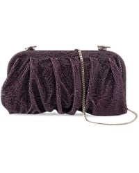 Benedetta Bruzziches - Venus Crystal-Embellished Ruched Clutch Bag - Lyst