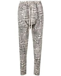 Tessitura - Check-Pattern Low-Crotch Trousers - Lyst