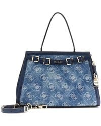 Guess - Logo Dovie Satchel Bag - Lyst