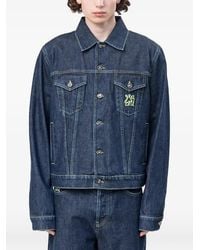 Marni - Logo-Embroidered Denim Jacket - Lyst