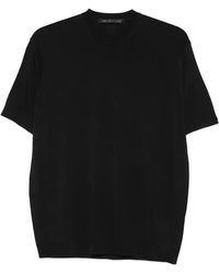 Low Brand - Crewneck Panelled T-Shirt - Lyst