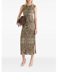 Marella - Leopard-Print Sleeveless Dress - Lyst