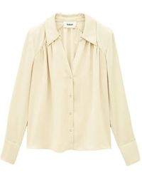 Ba&sh - Wilna Gathered Long-Sleeved Shirt - Lyst