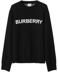 Burberry - Intarsien-Pullover mit Logo - Lyst
