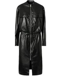 Pinko - Leather-Effect Midi Dress With Zip - Lyst