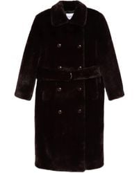Stand Studio - Button Belted-Waist Coat - Lyst