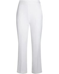 Elisabetta Franchi - Cropped-Hose mit Logo-Schild - Lyst