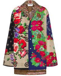 Moschino - Patchwork Floral Print Long-Sleeved Top - Lyst