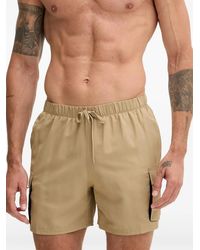 Nike - Logo-Embroidered Cargo-Pocket Swim Shorts - Lyst