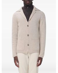 Altea - Ribbed-Knit Virgin Wool Cardigan - Lyst