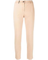 Peserico - Cropped Straight-Leg Trousers - Lyst