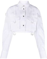 Off-White c/o Virgil Abloh - Co Cargo Cropped Cotton Shirt - Lyst