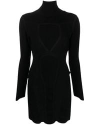 ALESSANDRO VIGILANTE - Roll-Neck Cut-Out Minidress - Lyst