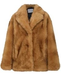 Stand Studio - Faux-Fur Notched-Lapels Jacket - Lyst