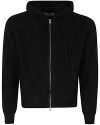 DUNST - Ribbed-Knit Zip-Up Hoodie - Lyst