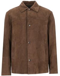 Grifoni - Suede Button-Fastening Jacket - Lyst