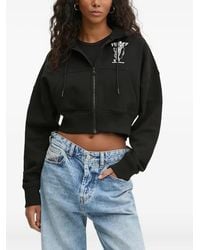 HUGO - Graphic-Print Zip-Up Top - Lyst