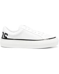 Gcds - Leather Logo Sneakers - Lyst
