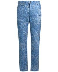 Etro - Jacquard Paisley Denim Jeans - Lyst