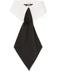 KARL LAGERFELD - Cotton Collar Tie - Lyst