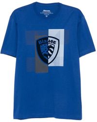 Blauer - Graphic-Print Crew-Neck T-Shirt - Lyst