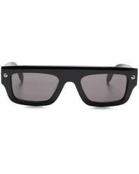 McQueen - Rectangle-Frame Sunglasses - Lyst