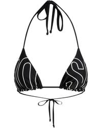Moschino - Printed Triangle Bikini Top - Lyst