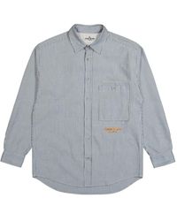 Stone Island - Striped Cotton Shirt - Lyst