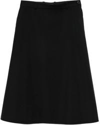 Balenciaga - Buttoned Wool Skirt - Lyst