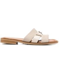 SERGIO MORETTI FIRENZE - Logo-Plaque Cut-Out Slippers - Lyst
