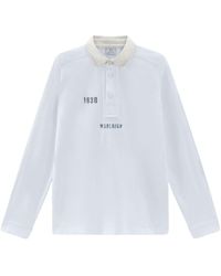 Woolrich - Logo-print Cotton Polo Shirt - Lyst