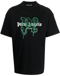 Palm Angels - Milano T-Shirt mit Monogramm-Logo - Lyst