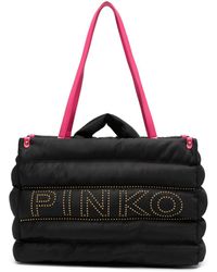 Pinko - Gesteppter Shopper mit Logo - Lyst
