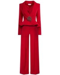 ARAFTU - Peplum Crystal-Embellished Jumpsuit - Lyst