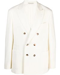 Brunello Cucinelli - Double Breasted Blazer - Lyst