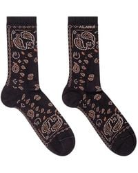 Alanui - Bandana-Pattern Intarsia-Knit Socks - Lyst