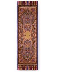 Etro - Cashmere, Silk And Wool Scarf With Paisley Motif - Lyst