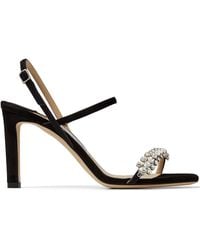 Jimmy Choo - Meira 85mm Crystal-embellished Sandals - Lyst