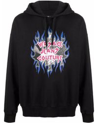 Versace Jeans Couture - Rock Logo-Print Hoodie - Lyst