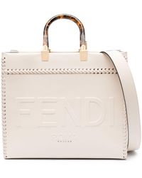 Fendi - Medium Sunshine Leather Tote Bag - Lyst