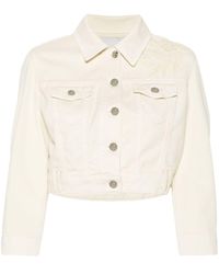 ERMANNO FIRENZE - Twill-weave Cropped Jacket - Lyst