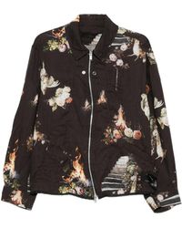 Undercover - Floral-Print Bomber Jacket - Lyst