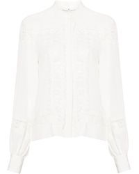 Ermanno Scervino - Floral-lace Silk Shirt - Lyst