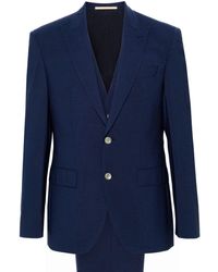 BOSS - Single-breasted Wool Blend Suit (set Of Three) - Lyst
