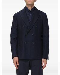 Brooksfield - Double-Breasted Wool Coat - Lyst