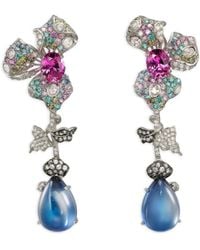 Anabela Chan - 14K And Rhodium Vermeil Orchid Multi-Stone Earrings - Lyst